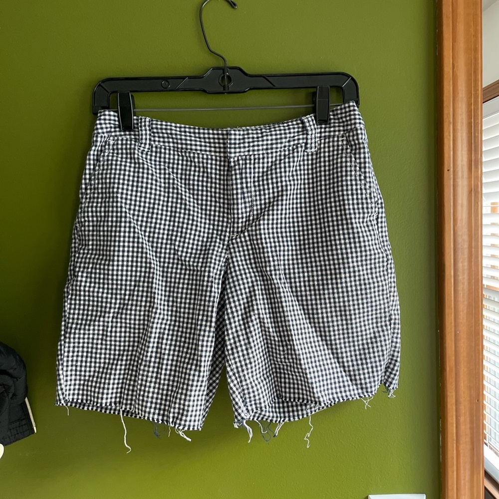 Gingham pattern shorts